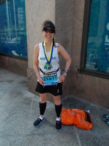 Chris Wodke Team CMT Manager at finish of 2012 Boston Marathon