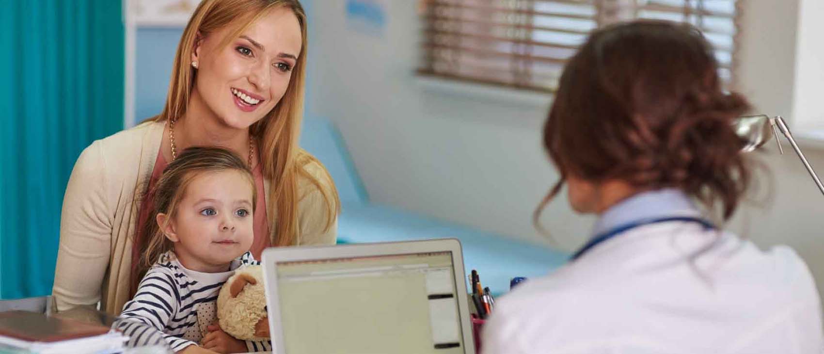 CMT Clinical Trials Mother and Daughter at doctor's office